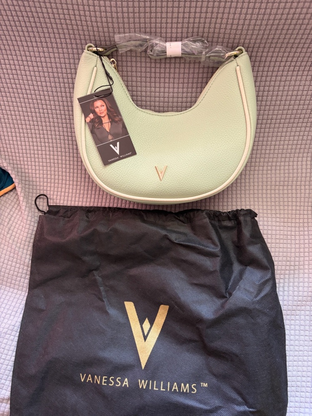 Vanessa Williams Mint Crescent Hobo Bag